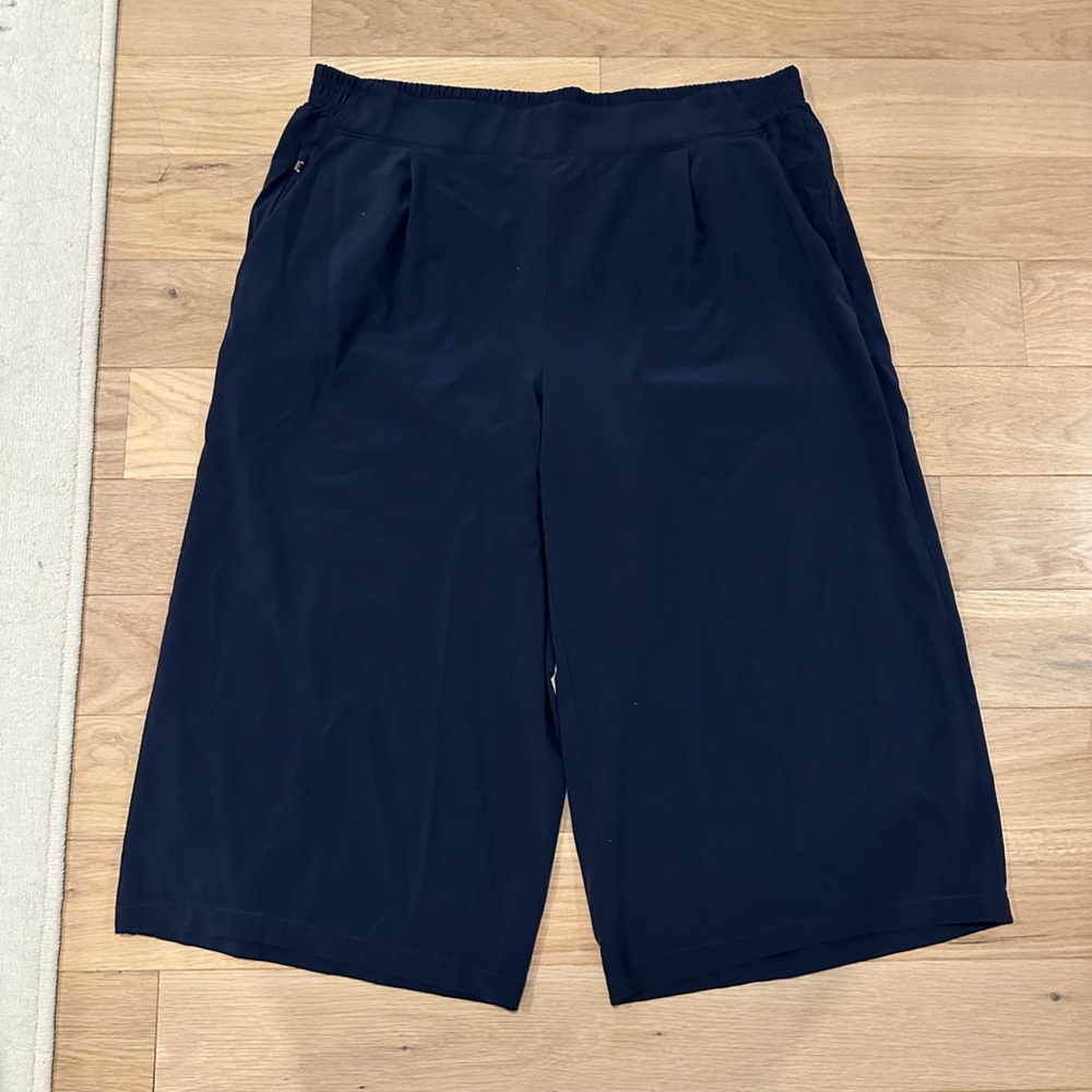 ATHLETA - Brooklyn Wide Leg Crop Pant 16 Petite Navy